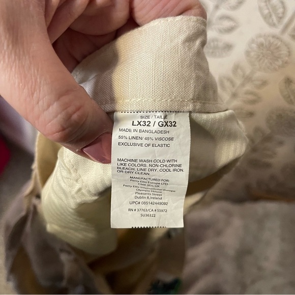 Cubavera Men's Beige Mid-Rise Drawstring Waist Textured Pants Size LX32 - Picture 8 of 8